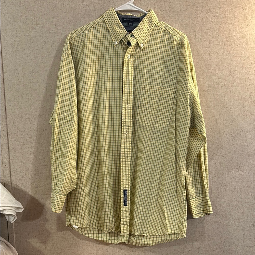 Yellow Checkered Men's Shirt